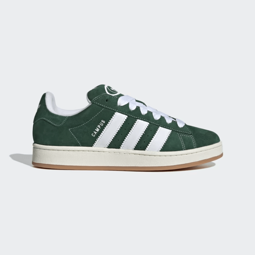 adidas campus green and white