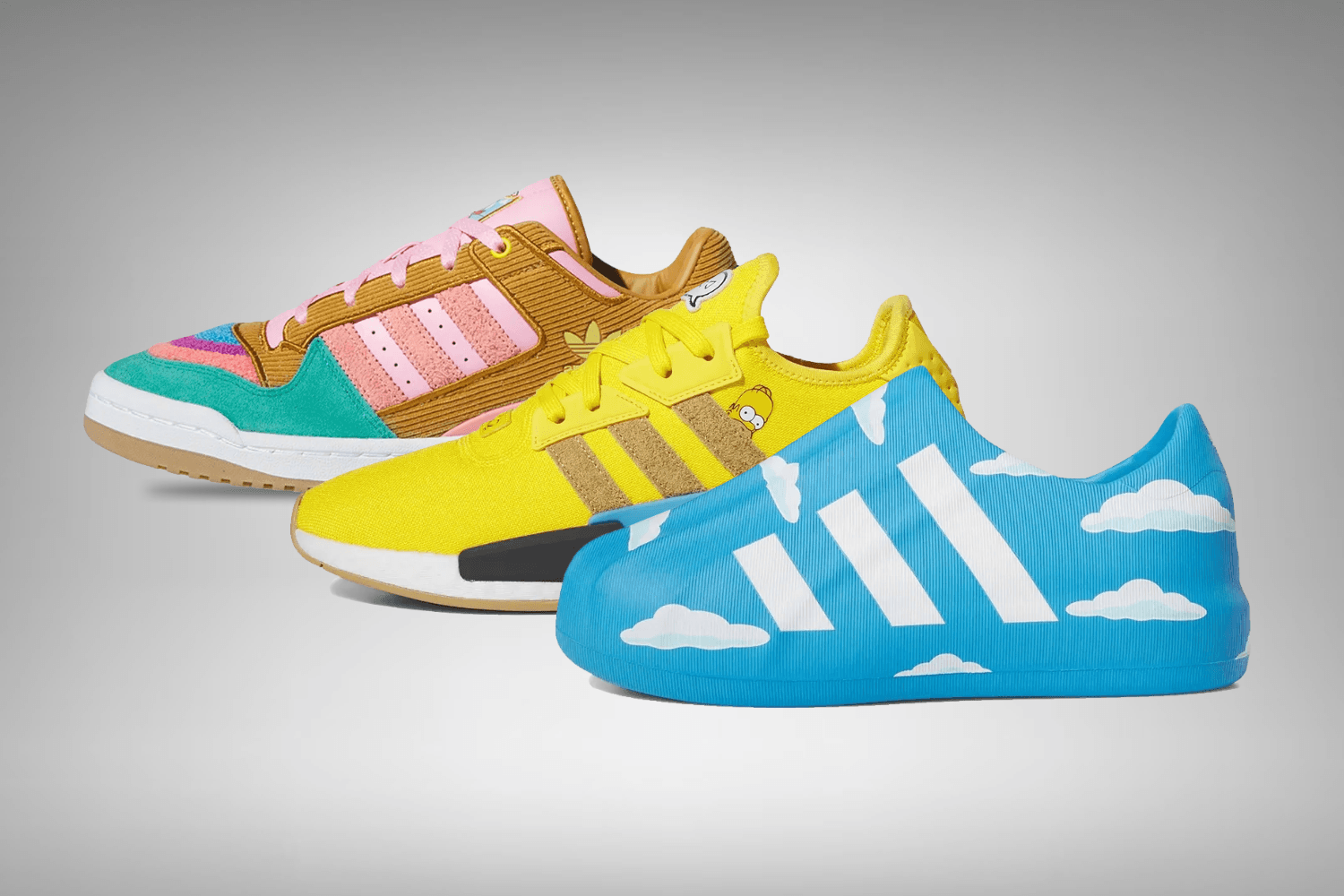 The Simpsons x adidas pack komt met drie sneakers