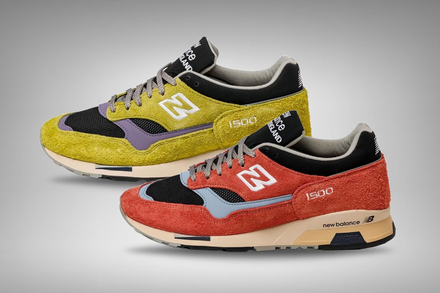 De New Balance 1500 Made In UK verschijnt in het 'Blood Orange' en 'Green Oasis'