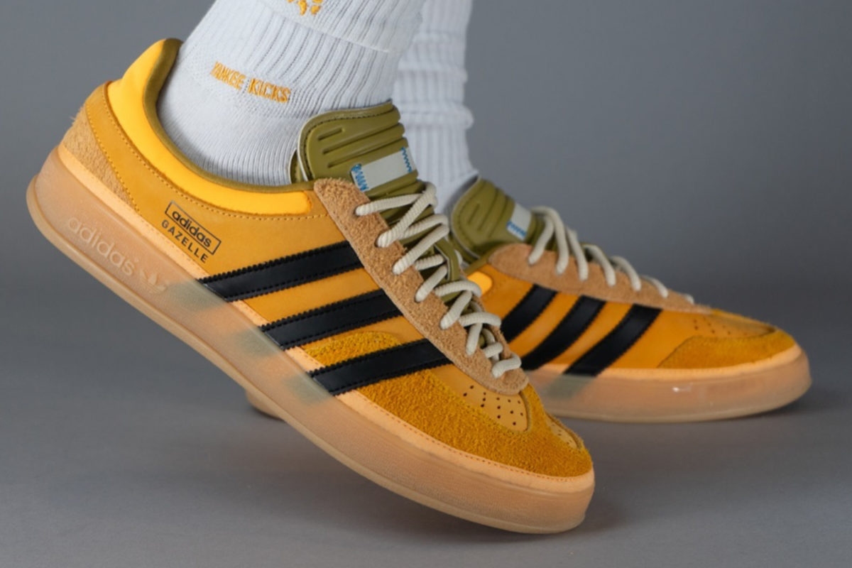 Een eerste blik op de Bad Bunny x adidas Gazelle 'Crew Yellow'
