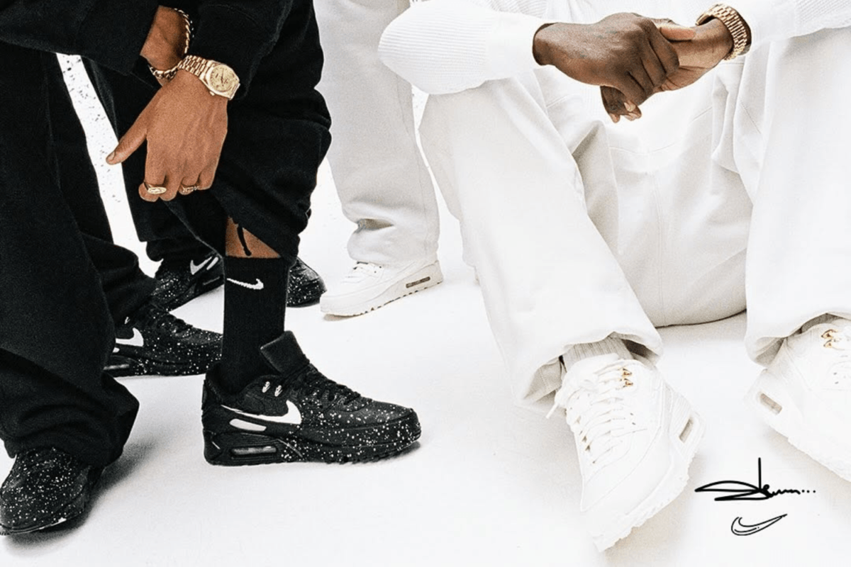 Out now: Slawn x Nike Air Max 90 'Black' &amp; 'Sail'