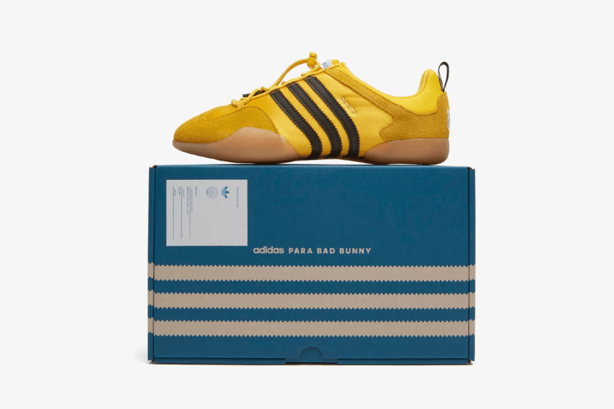Out now: Bad Bunny x adidas Ballerina 'Bold Gold'