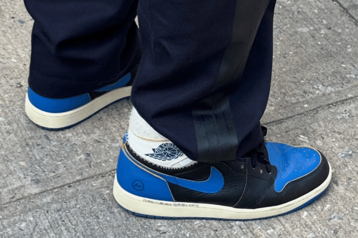 Hiroshi Fujiwara gespot in de Union LA x fragment design x Air Jordan 1 High OG
