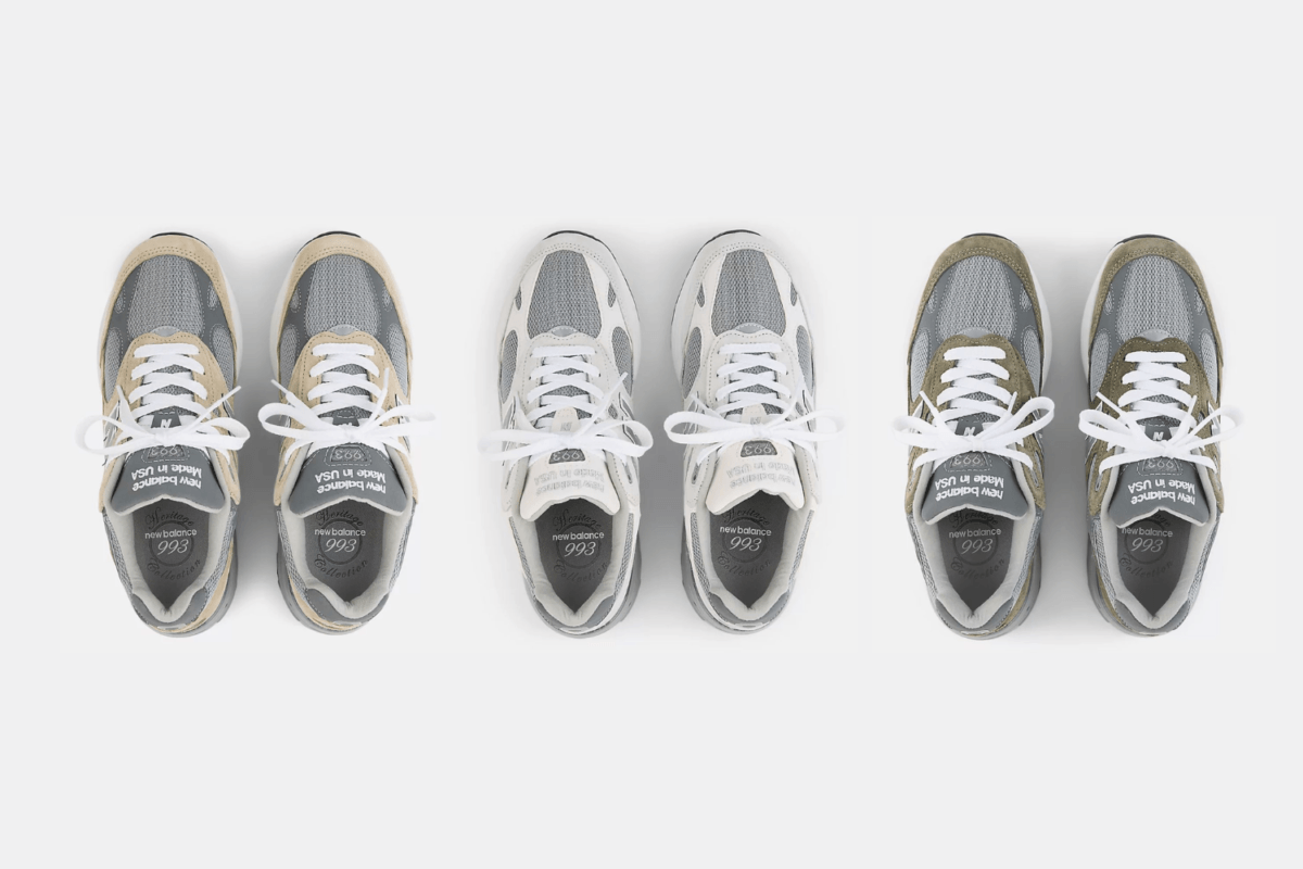 New Balance 993 'Heritage Collection' herintroduceert een klassieker in drie colorways