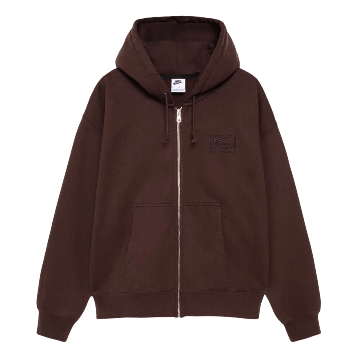 Stüssy x Nike Fleece Zip Hoodie 'Dark Cinder' FJ9175-261