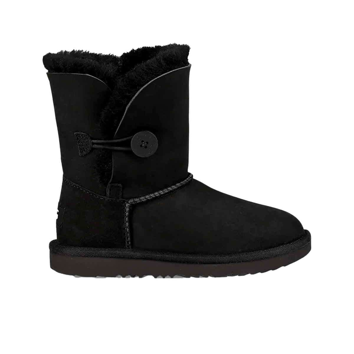 UGG Short Bailey Button II Boot Kids Black 1017400K-BLK