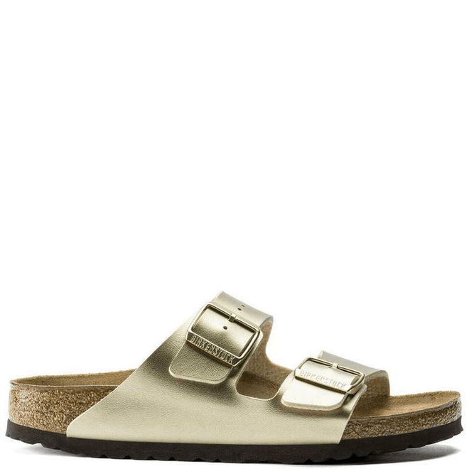 Birkenstock Arizona Birko Flor Womens Gold Sandals 1016110