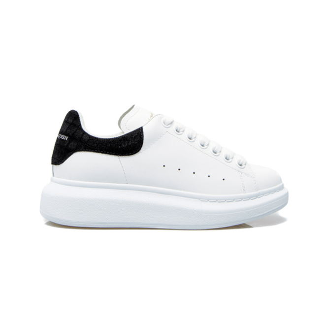 Alexander McQueen Oversized Black Embossed Suede Croco 625162WHZ4K9061