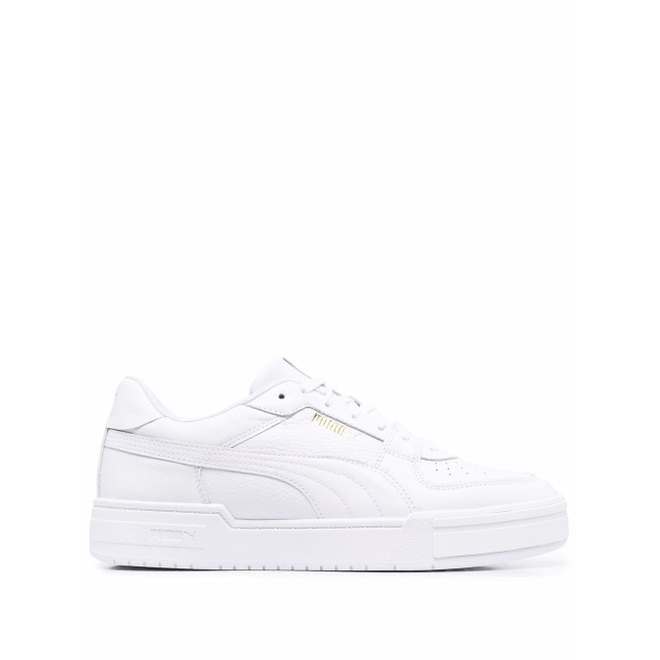PUMA logo-print low-top leather 380190