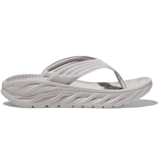 HOKA  Ora Recovery Flip 2 in Lunar Rock/White, Size 12.5 Lunar Rock 1099675-LRWH