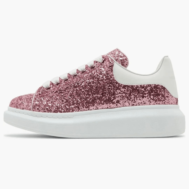 Alexander Mcqueen Oversized Pink Glitter White (women's) 558944W4PZ15424