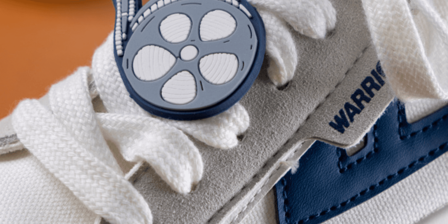 closeup view of warrior sneaker laces