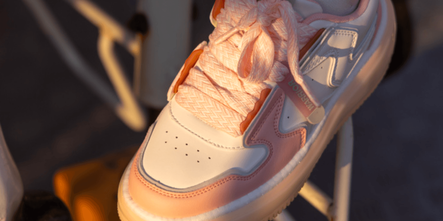 pink and white warrior shanghai sneaker