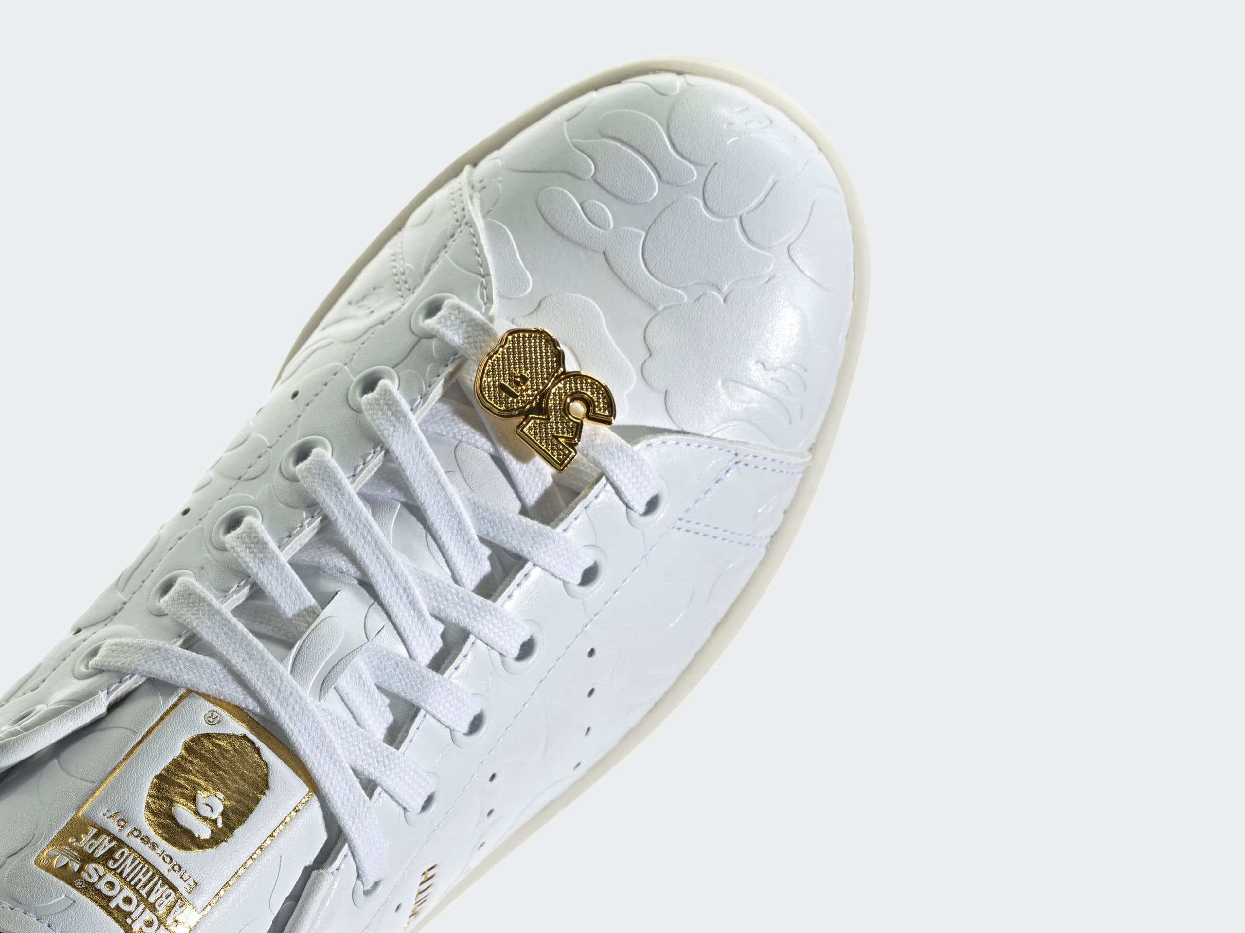BAPE x adidas Stan Smith '30th Anniversary White' details