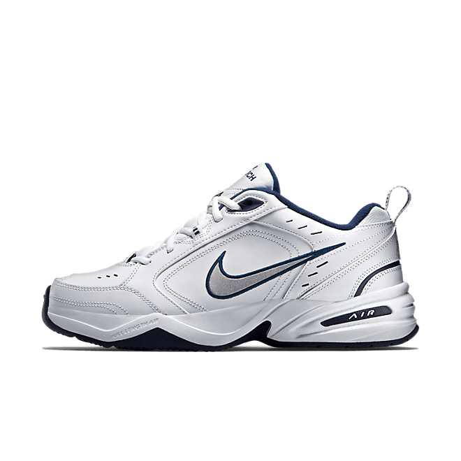 Nike Air Monarch Iv White/Midnight Navy/White/Metallic Silver