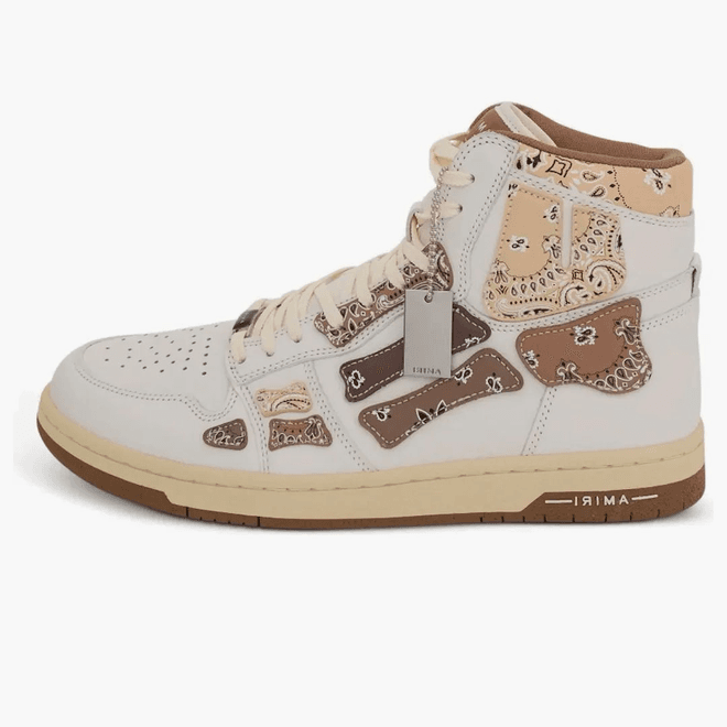 AMIRI Skel Top Hi Bandana Brown White