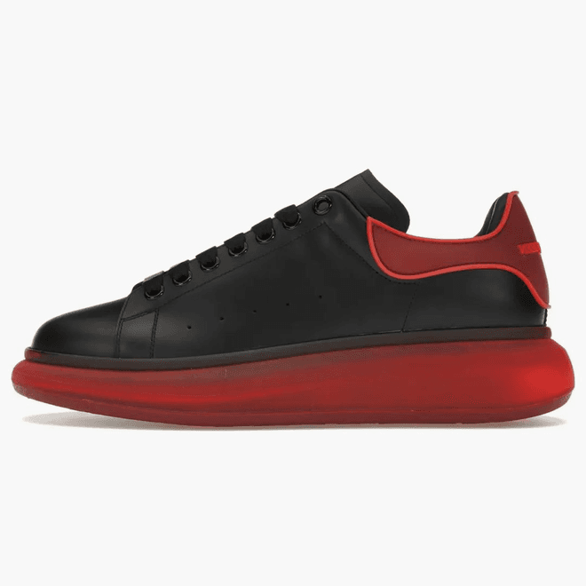 Alexander Mcqueen Oversized Black Red Translucent Sole