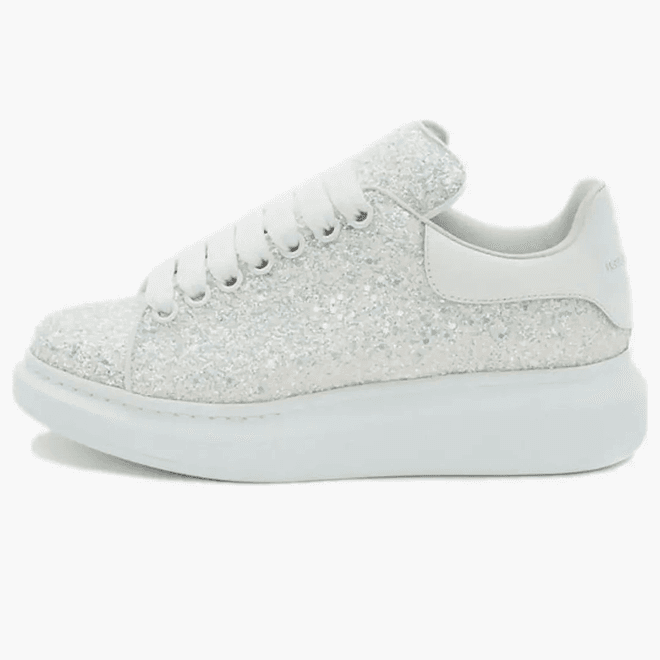Alexander Mcqueen Oversized White Ice Glitter (women's)