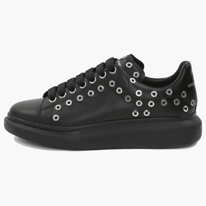Alexander Mcqueen Oversized Black Silver Eyelets