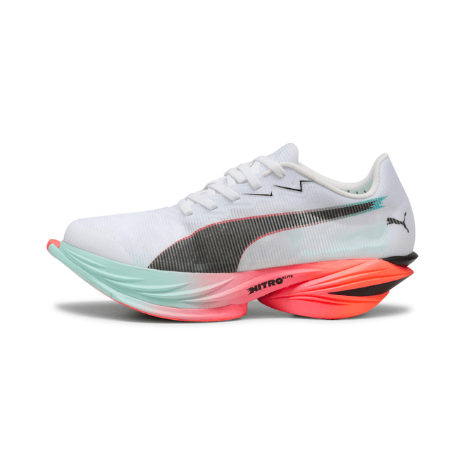 Puma Fast-r Nitro Elite 3 White Glowing Red Mint (women's)