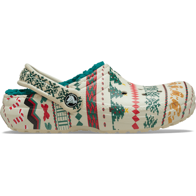 Crocs Classic Lined Fair Isle Clogs Bone 