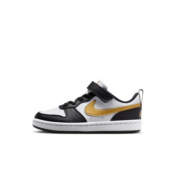 Nike Court Borough Low Recraft Black White Metallic Gold (ps)